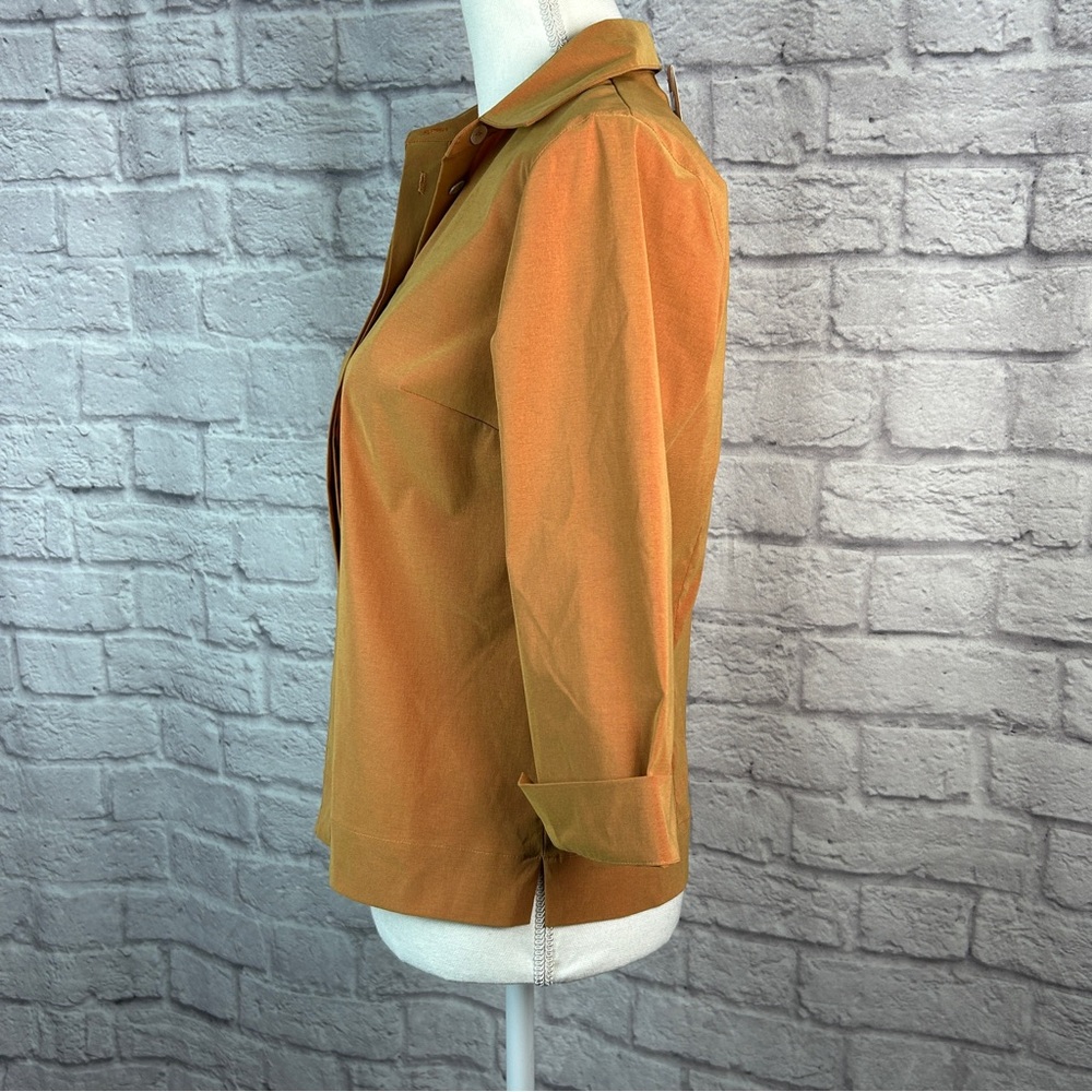 NWT Spiegel Women's Button-Down‎ Gold Blouse - Picture 6 of 11